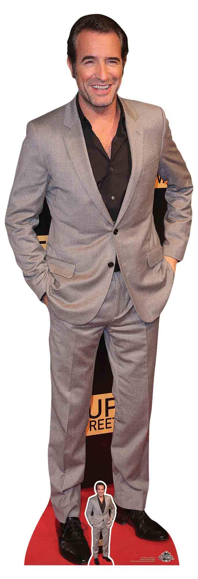 Star Cutouts Ltd CS763 Lifesize Cardboard Free Desktop Cutout of Jean Dujardin 182cm Tall, Solid, Multi-Colour, Regular