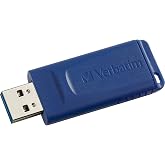 Verbatim 8GB USB 2.0 Flash Drive - Cap-Less &amp; Universally Compatible - Blue | USB 2.0 drive with retractable housing and antimicrobial protection for storage, transport and file sharing