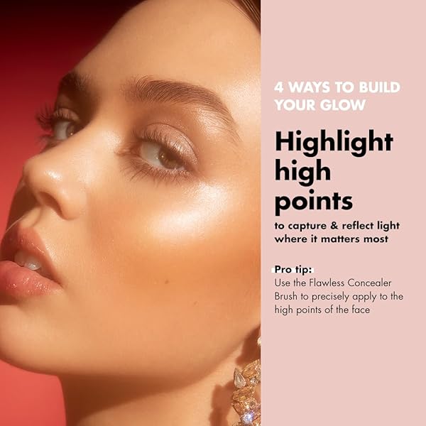 E.L.F. HALO GLOW LIQUID FILTER, COMPLEXION BOOSTER FOR A GLOWING, SOFT-FOCUS LOOK, INFUSED WITH HYALURONIC ACID, VEGAN & CRUELTY-FREE, 5 MEDIUM/TAN