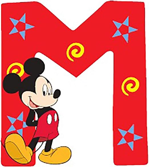 Selis Mickey Mouse - Letra Adhesiva de Madera (M): Amazon.es: Hogar