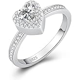 Sterling Silver Urn Ring Cremation Jewelry for Ashes Heart CZ Memorial Cremation Ring Bereavement Keepsake Jewelry for Ashes of Loved Ones