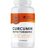 Curcumin 1000mg w/Turmeric, 95% Curcuminoids, Joint Health, 3 Mo Supply | Liquid capsules for stability and fast absorption, supports joint flexibility, antioxidant for heart &amp; brain health*, vegan