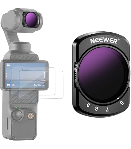 Koolehaoda Magnet-Filter Set Für DJI OSMO Pocket 3 – ND16/64/256 & CPL, 4 Stück, Ultradünn, HD-Glas