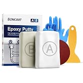 Boncart High Strength AB Epoxy Putty, 200g Steel Reinforced Repair Filler | Waterproof, Multi-Purpose, for Metal, Wood, Tile &amp; Ceramics, Ideal for Bonding, Repairing &amp; Sculpting (White)