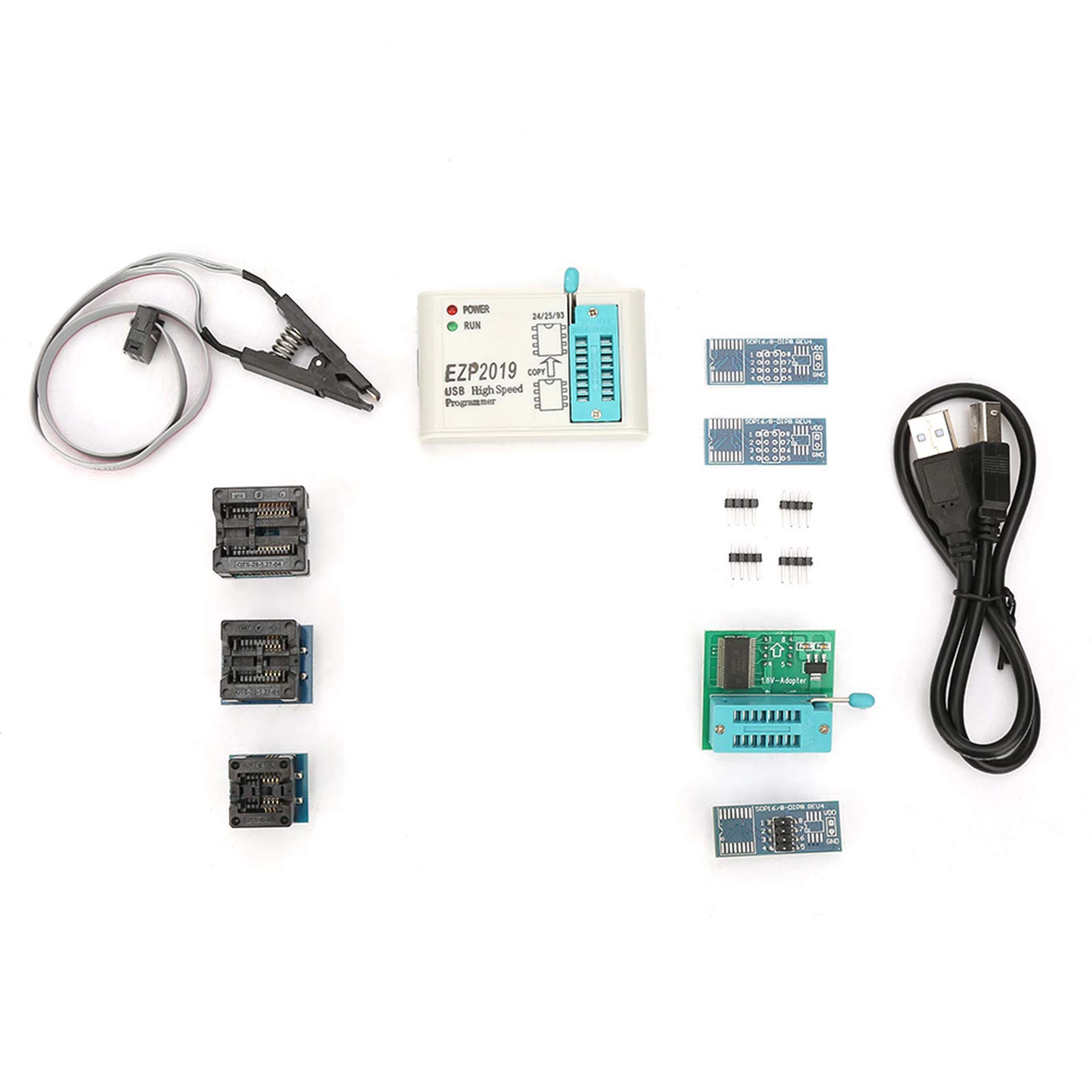 High Speed Flash Programmer, Usb 2.0 Interface, for 24, 25, 93 Series Chips, with Automatic Off-line Copy Function，3 Seconds Read and 9 Seconds Write to En25t80(#2)