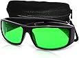 LVJING LED Grow Light Room Glasses Goggles, Color Correction Safety Glasses, Anti UV IR Intense Light Reflection, Indoor Garden Hydroponics Greenhouse Grow Tent Accessories, Black