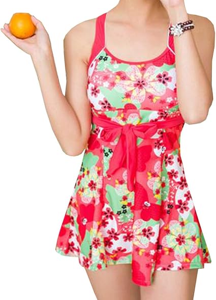 Amazon マーシェル Marshel マタニティ 水着 ワンピース ボタニカル柄 おしゃれ かわいい 体型カバー 産前 産後 長く使える マタニティスイミング レッド L ワンピース チュニック ベビー マタニティ 通販