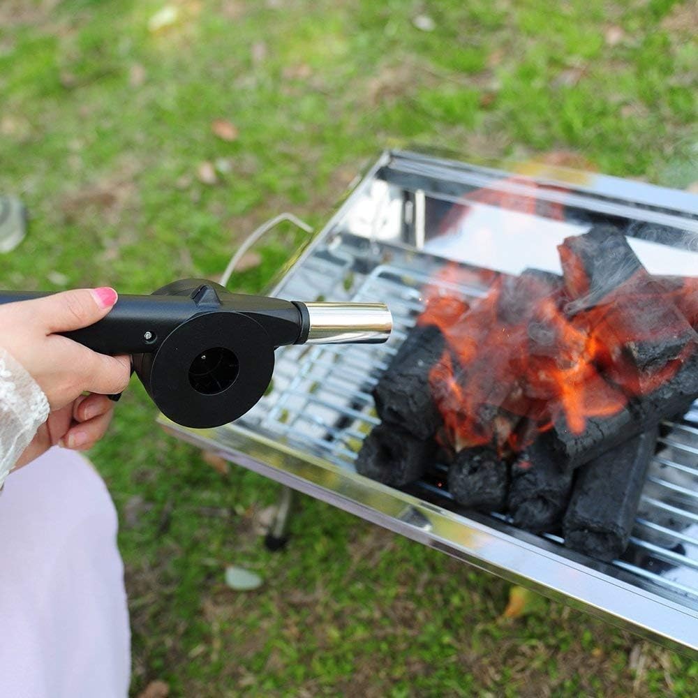 Buy NEEJAN Outdoor Cooking Portable Hand Crank Powered Barbecue BBQ Fan