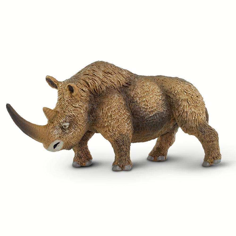 Safari Ltd. Prehistoric World Shaggy Rhino Toy Figure for Boys and Girls - Ages 3+