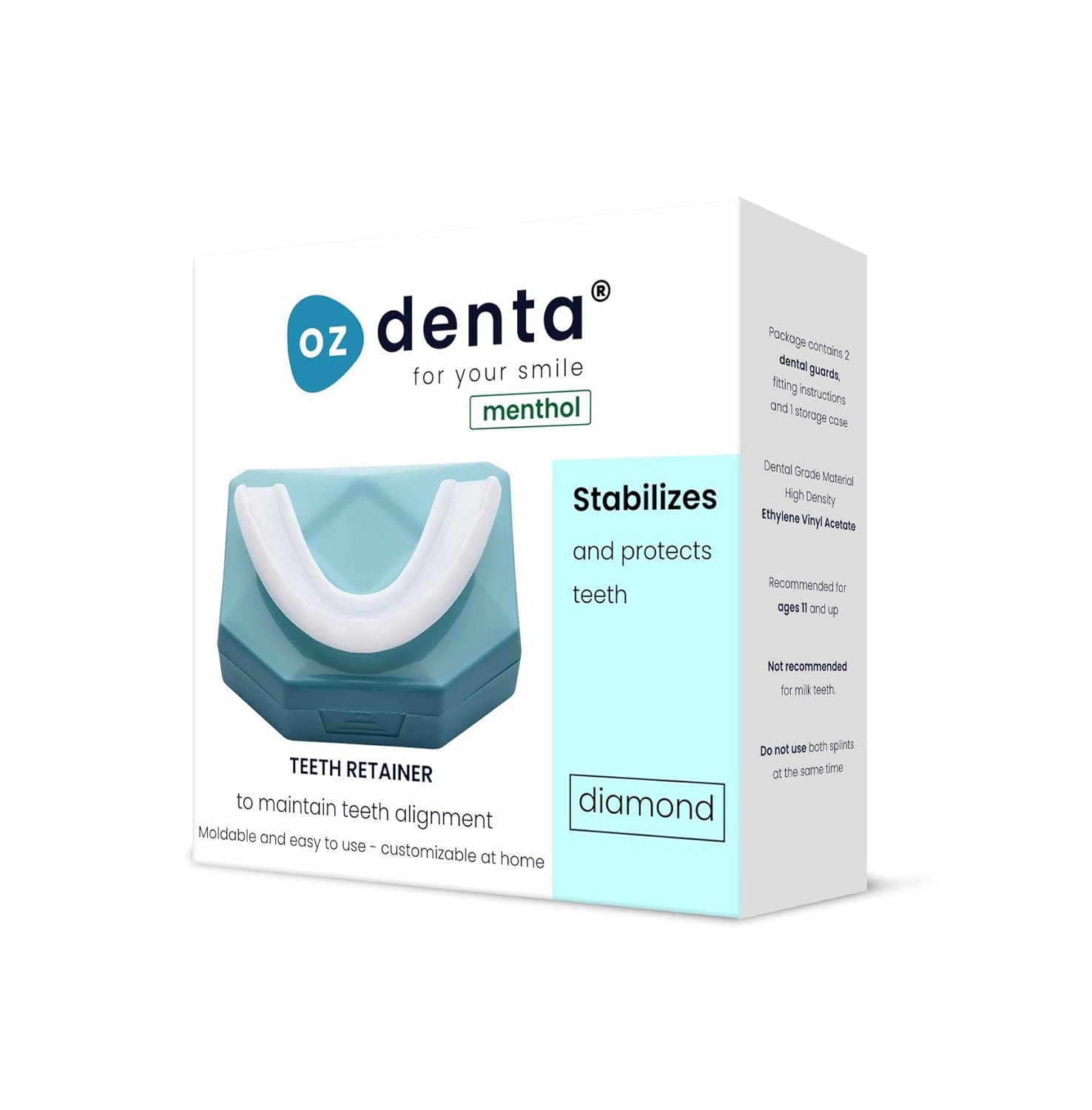Menthol Ultimate Custom Fit Teeth Retainer Pack of 2 - Dental Mouth Guard For Teeth Grinding, Anti Grinding Dental Night Guard, Stops Bruxism, Tmj & Eliminates Teeth Clenching : Beauty