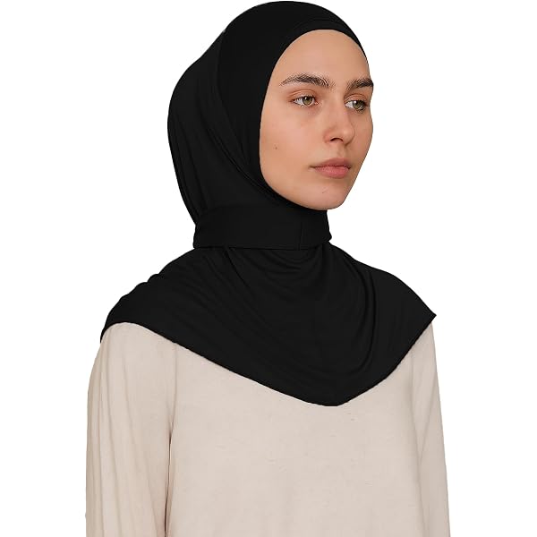 Hijab Instantané Une Pièce Pour Femme - Viscose élastique, Facile à Porter, Pas Besoin D'épingles, Plusieurs Couleurs