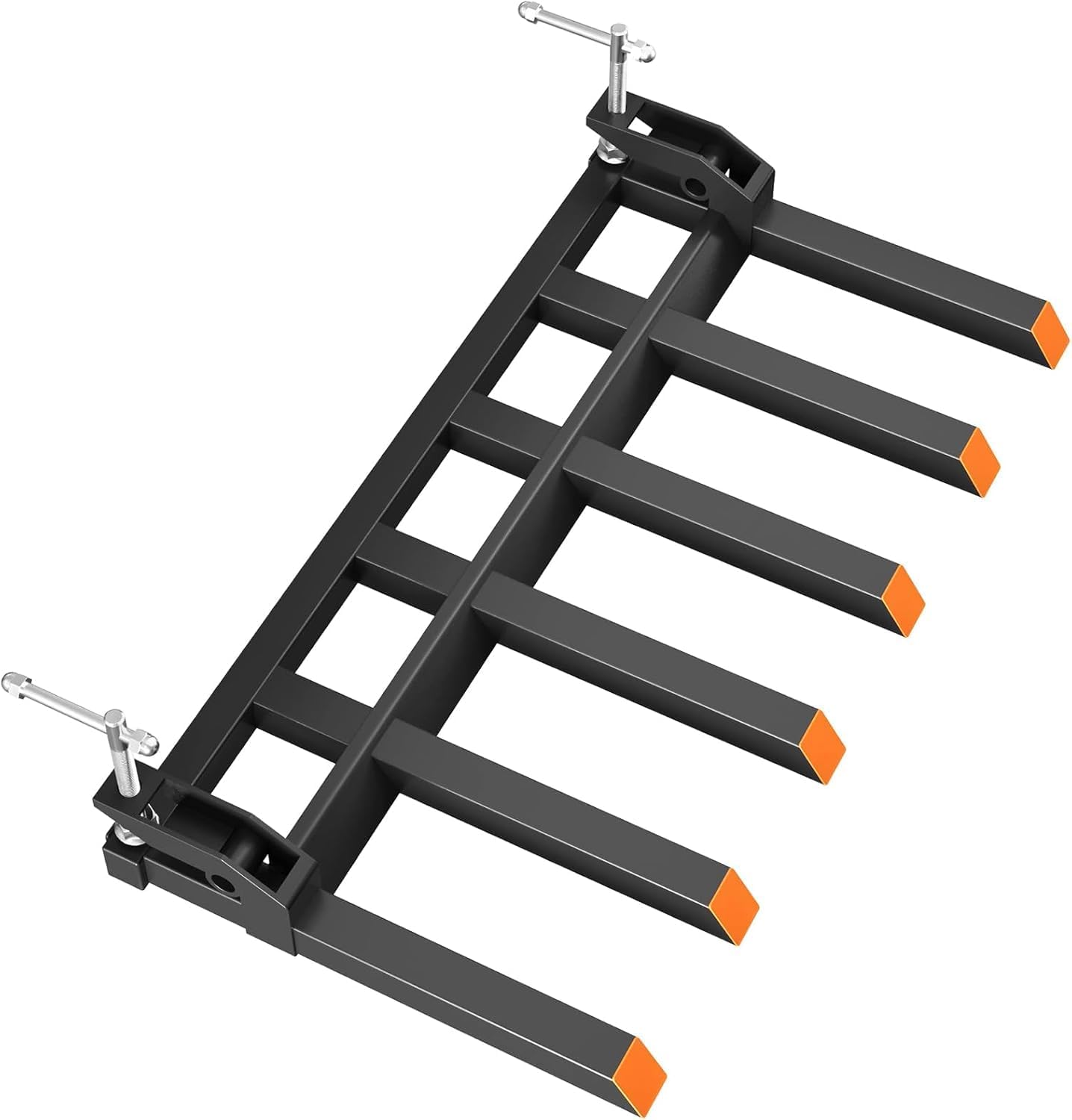 Photo 1 of Clamp on Debris Forks 60", 4000 Lbs Capacity Heavy Duty Bucket Attachment, Quick-Install Pallet Forks for Skid Steer, Tractor Loader Bucket