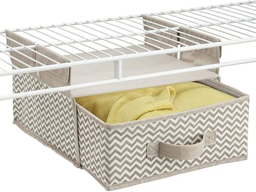 Amazon Com Mdesign Soft Fabric Over Closet Shelving Hanging