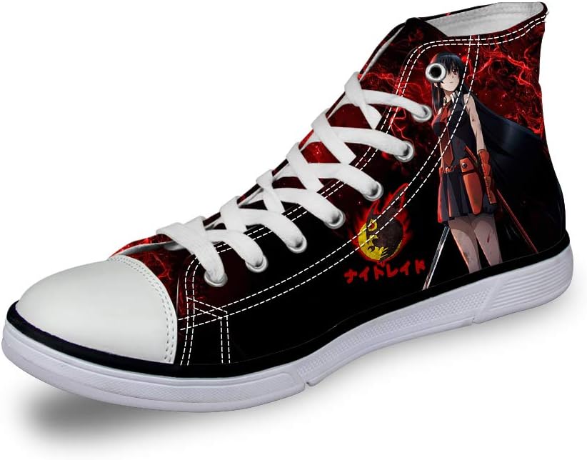 Akame ga Kill Shoes College Style Lacing Leisure Shoes Canvas Shoes High-top Shoes Suitable for Men and Women