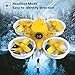 AIRJUGAR Mini Drone Nano Quadcopter 2.4ghz 6 Axis Gyro Drones for Kids and Beginners, Pocket Helicopter with Altitude Hold, Headless Mode, One Key Return, 3D Flips with 3 Batteries (AJ1001)