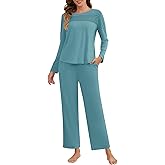 EWIGELIEBE Womens Pajama Sets 2 Piece Loungewear Pj Set with Pockets Comfy Lounge Sets Sleepwear Ladies Sleep Set Long Sleeve