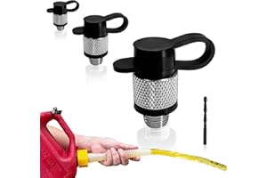 ZOOYL Gas Can Vent: 10-Second Easy Install, Fast Fuel Flow, 3-Pack, Durable Stainless Steel, Universal Fit, Bonus Silicone Cap Attachment