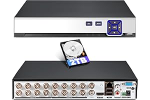 KERUI 16Channel DVR 16CH Security DVR Recorder Supports 5MP Hybrid 5-in-1 AHD/TVI/CVI/CVBS/XVI Analog Camera DVR with Human D