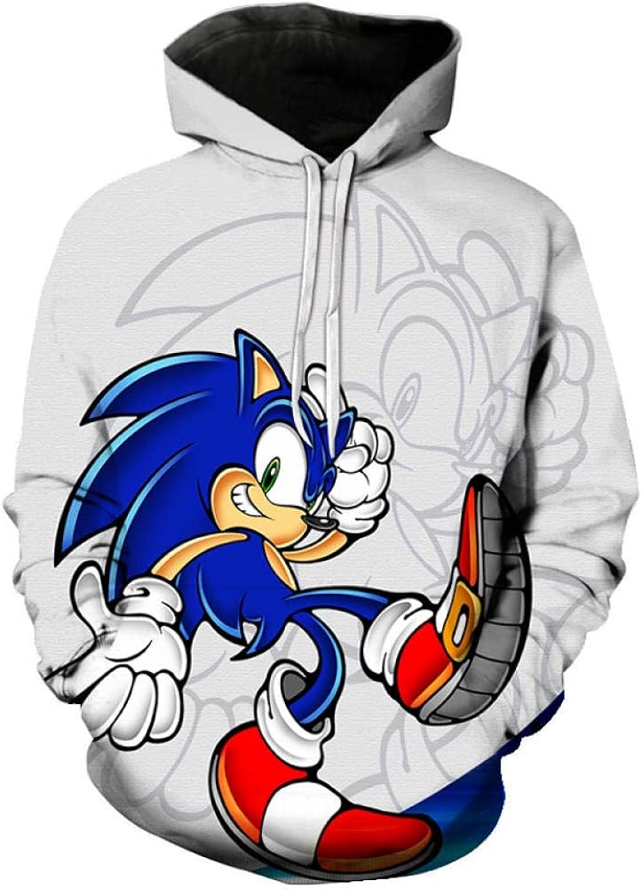 3D Sweatshirts Mens Sonic The Hedgehog Cool Sweatshirt Japanese