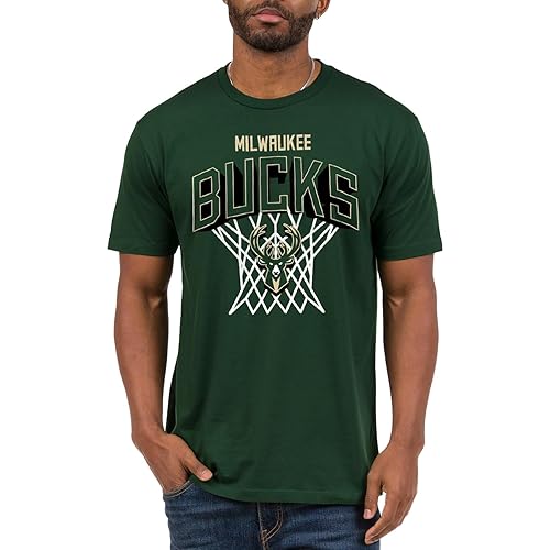 Junk Food Men's Standard NBA Nothing But Net Team Logo-Adult Short Sleeve Fan T-Shirt Women, Forest Green