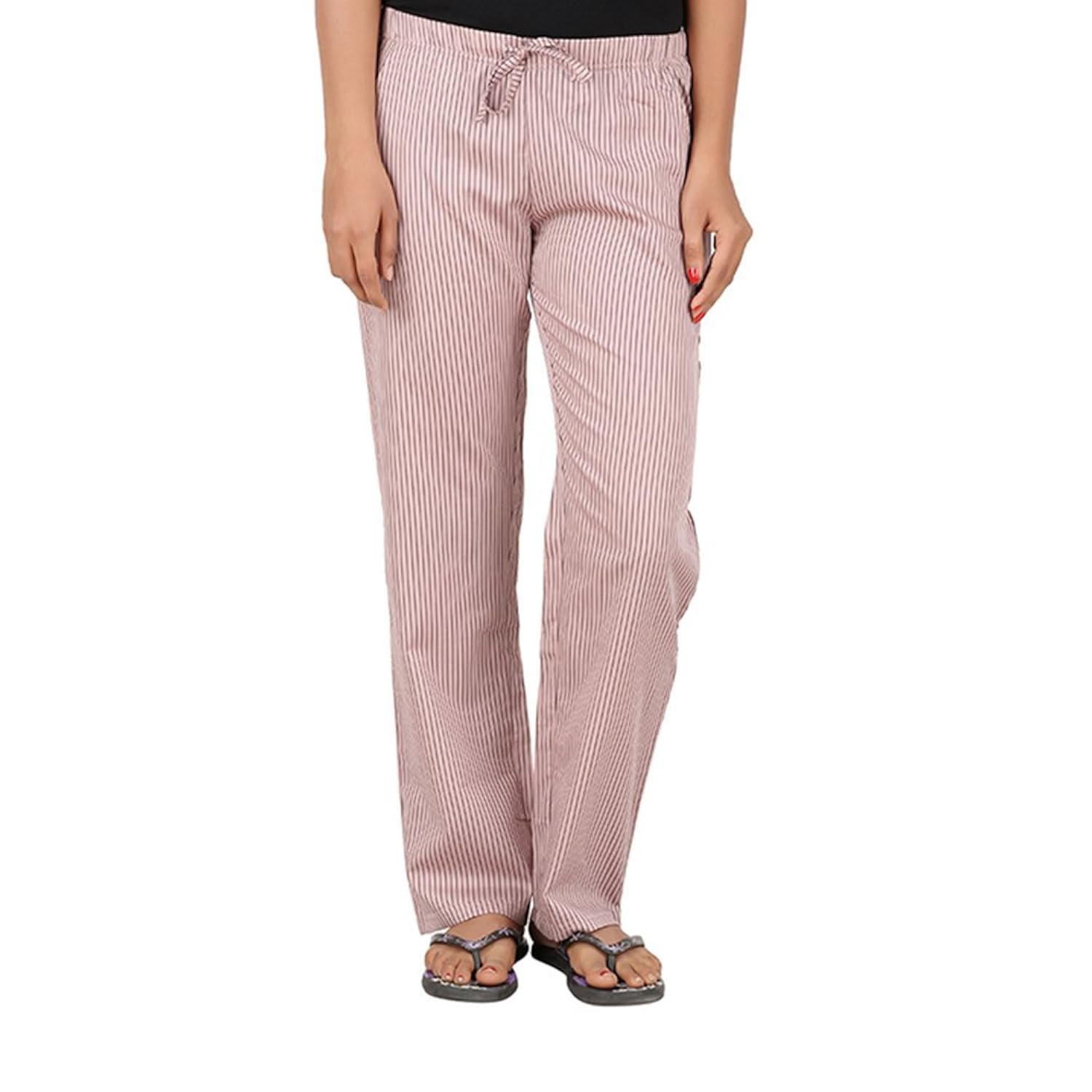 antshrike women cotton woven pyjama nightwear pant -pink