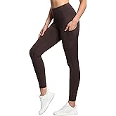 THE GYM PEOPLE Thick High Waist Yoga Pants with Pockets, Tummy Control Workout Running Yoga Leggings for Women