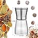 TGY Salt and Pepper Grinder Set of 2 Adjustable Coarseness Salt & Pepper Shakers Glass Mill Brushed