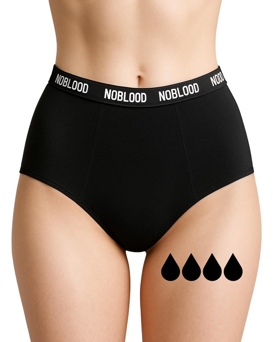 NoBlood Period Pants Heavy Flow for Women and Teenage Girls - Washable - Cotton - Eco-friendly - Menstrual Underwear - Absorbent Periods Undies - Womens Teens Girl (Basic, 4XL) — image 1