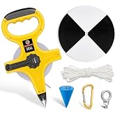 7.87 Inch Secchi Disk Set with 30 m Tape Measure | Plastic Secchi disks with black and white quadrants, steel cone, holding line and 30 m tape for water clarity measurement