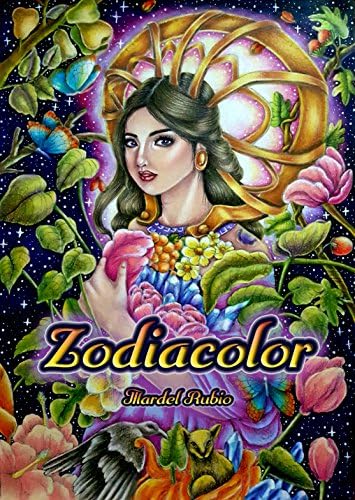 Zodiacolor : Artist Edition Adult Coloring Book, single sided printing + 1 free mini poster