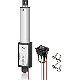 Mini Linear Actuator 12V 60N 2 Inch Stroke, High Speed 0.6"/sec,Low Noise | Electric Linear Motion Actuators with Switch &amp; Mounting Brackets, for Robotics,Home Automation, DIY Chicken Coop Door