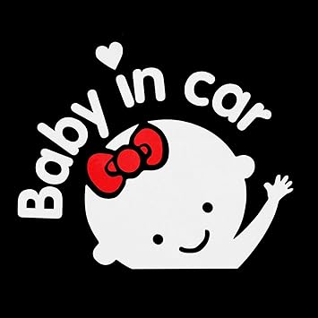 Amazon Com ron White Baby In Car Baby Safety Sign Car Sticker Car Decal Sticker 1 Pack Girl Automotive
