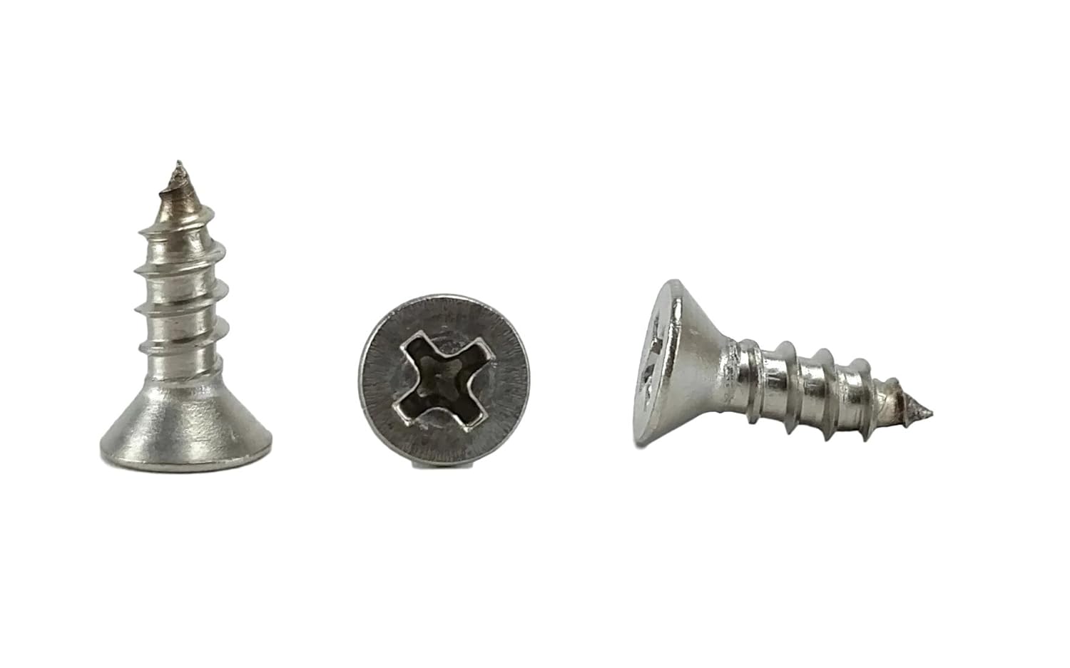 100 Sheet Metal Screws 1/2 to 2 in Listing 8 x 1 8 X 1 Stainless Phillips Flat Head Sheetmetal