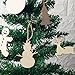 MACTING 30PCS Wooden Christmas Ornaments Unfinished Predrilled Natural Wood Slices DIY Blank Hanging Ornaments Kit for Crafts Centerpieces Christmas Tree Decorations, 6 Styles