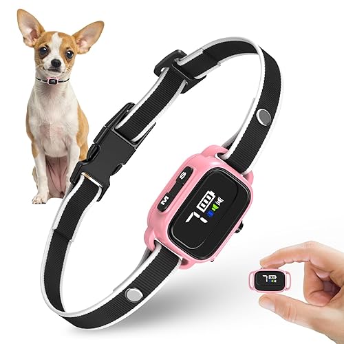 RICIVI Anti-Bark Collar for Small Dogs, No Shock Anti Barking Collars with Sensitivities, Adjustable Modes Beep Vibration, IP67 Waterproof