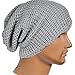 Ofocam Unisex Slouchy Winter Hats Knitted Beanie Caps Men Women Soft Warm Ski Hat Grey