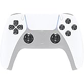 eXtremeRate Black Metal Thumbsticks Dpad ABXY Buttons for PS5 Controller - Custom Replacement Aluminum Analog Thumbsticks, Action Buttons & Direction Keys - Controller NOT Included