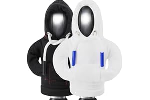 ZHSMS Gear Shift Hoodie, Upgraded Universal Hoodie Car Gear Shift Cover, Funny Shifter Hoodie, 5.9 Inch Car Shifter Stick Protector Decoration(Black/White)