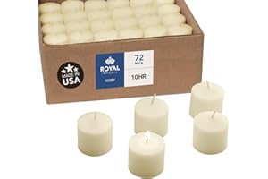 Royal Imports Votive Candle, Unscented Wax for Wedding, Birthday, Party, Spa, Holiday & Home Decoration (72, Ivory, 10 Hour)