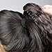 AMELI Kinky Straight Synthetic Ponytail Clip in Hair Extensions One Piece Soft Silky for Women Fashion and Beauty (20inch-Claw, 1B)
