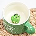 Arawat Cute Dinosaur Coffe Mug with Dino Inside Dinosaur Print Stuff Mugs with Spoon 12 Oz Tea Cups Ceramic Cup Funny Coffee Mugs with Spoon Mugs Birthday Gift for Women Friends Dinosaurs Lover