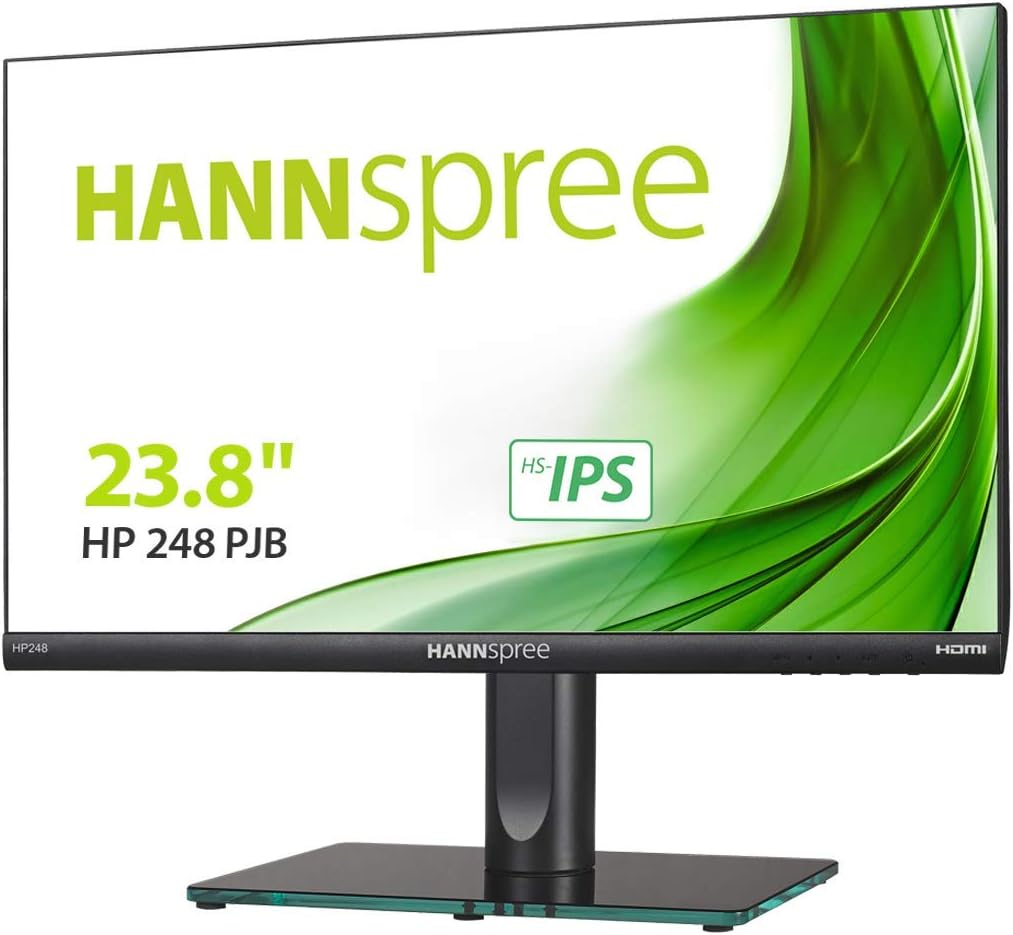 HANNspree HP248PJB 23.8 Inch 1080p Full HD Anti Glare Desktop Monitor with HDMI, DisplayPort and VGA Connectivity - Black