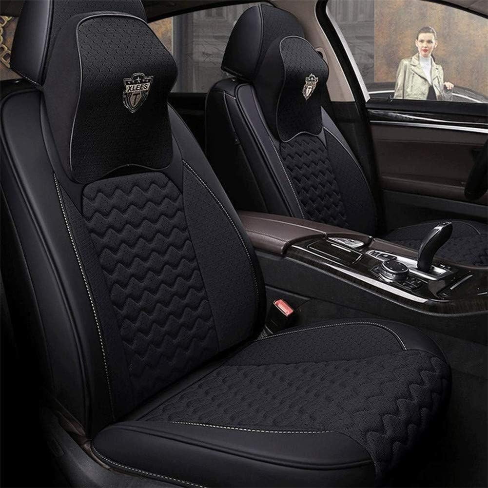 Car Seat Cover Universal Set High-Grade Full-Enclosed Cushion, Comfortable And Breathable (Color : Black)