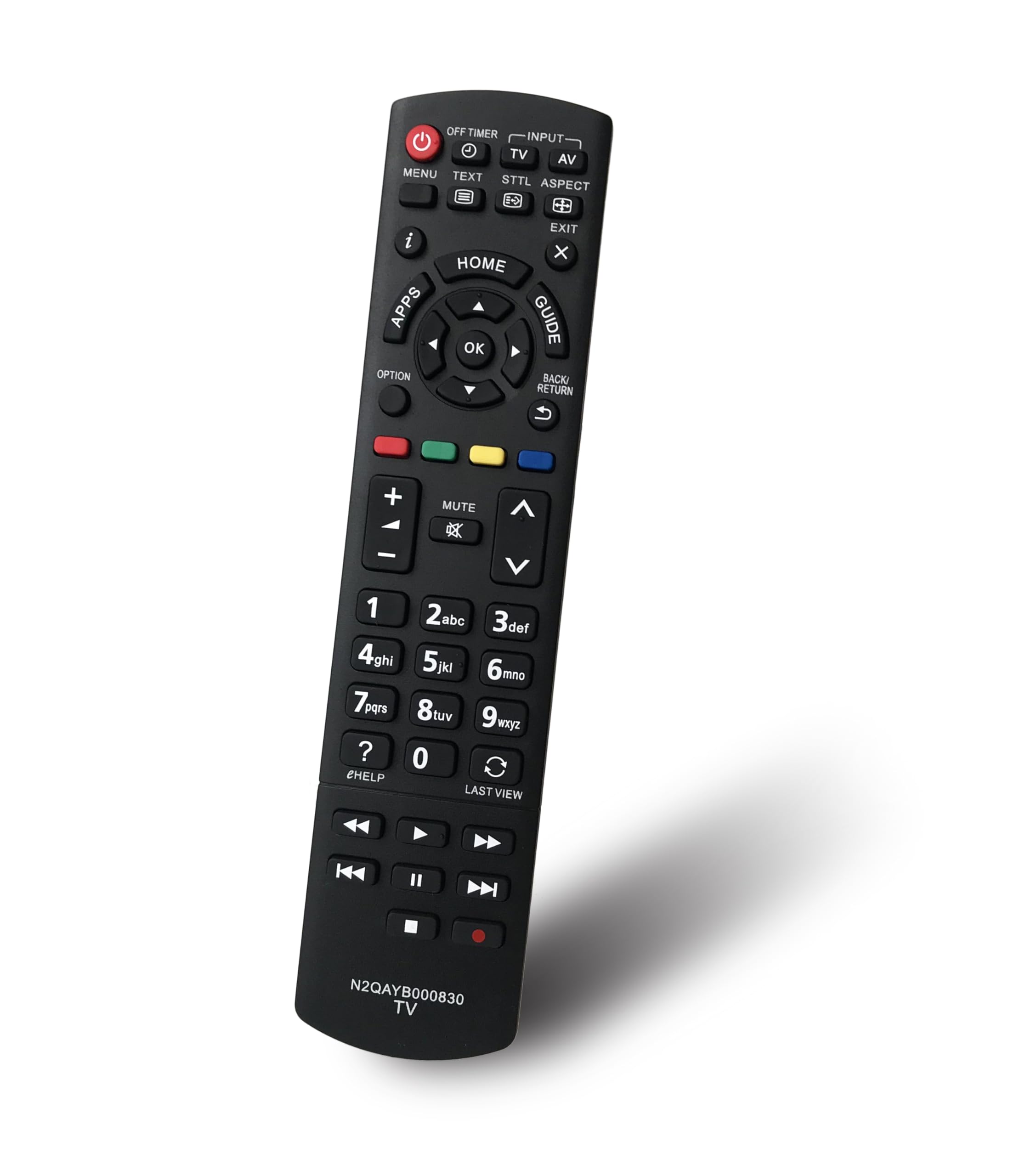 N2QAYB000830 Replacement Remote Control for Panasonic Viera LCD LED TV TX-39ASW504 TX-42AS500E TX-42AS600EW TX-L42E6EK TX-L24XW6 TX-L32BL6B TX-L32BL6E TX-L50BL6B TX-L50BLW6