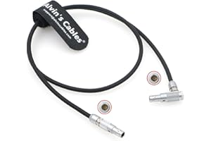 Alvin's Cables 5 Pin Male Audio Cable for RED V-Raptor| Komodo-X Replacement, 55cm (21.7 inches), Straight to Right Angle, Co