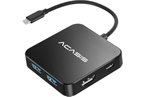 ACASIS USB C Hub, Multiport Adapter with 4K HDMI, 100W Power Delivery, 3 USB A+1 USB-C 3.0 Data Port, USB C to HDMI Adapter for MacBook, Dell, Lenovo, Surface, iPad PRO, XPS