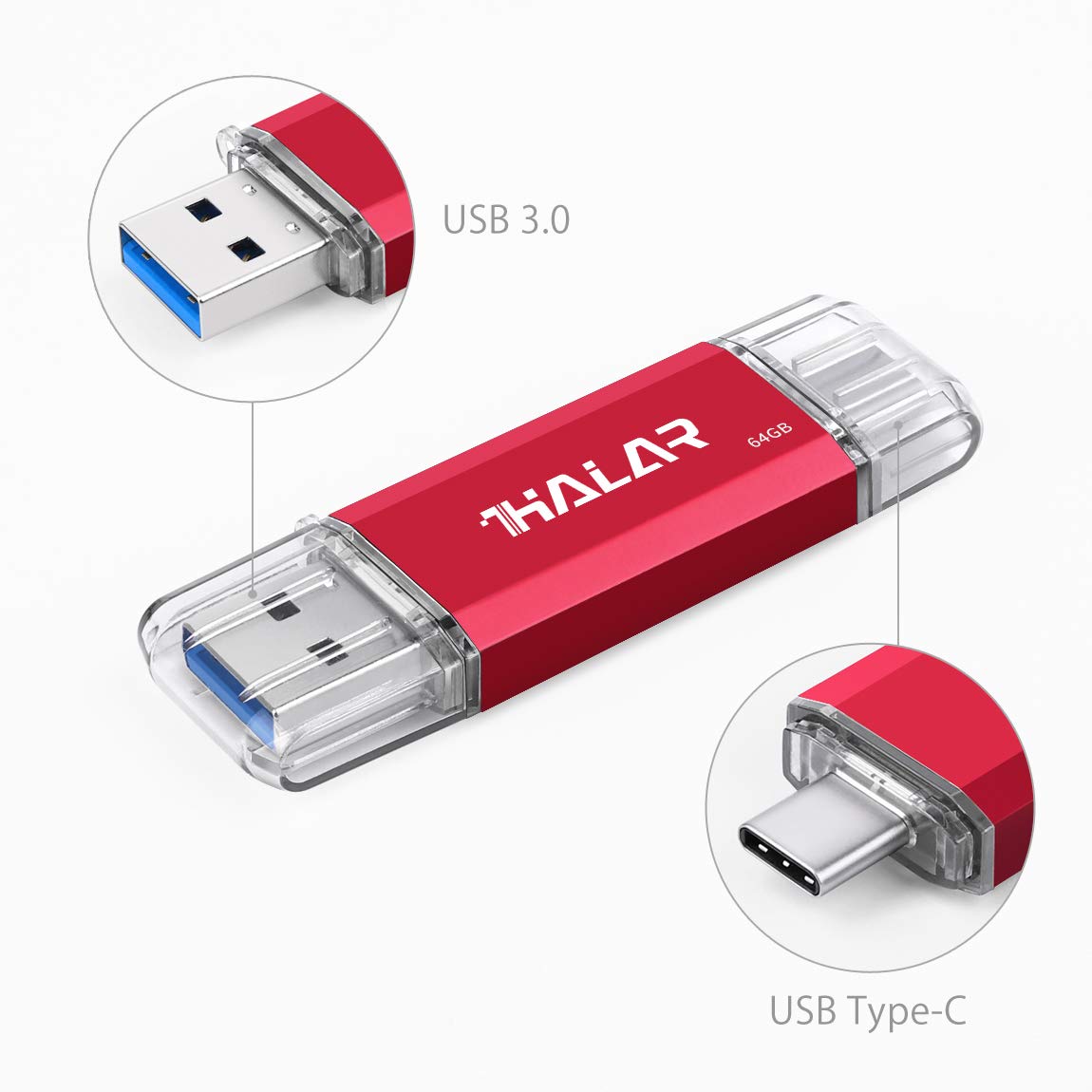 Amazon Thkailar 64GB タイプC USBフラッシュドライブ(Type C usb3 1 gen1 + usb3 0
