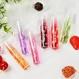 AOOWU 6 Pcs Hydrating Lip Oil Set Fruit Flavored Plumping Lip Gloss 8ML view 8