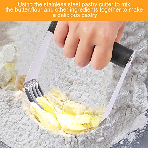 Pastry Blender,Stainless Steel Pastry Cutter Dough Blender Top Professional Baking Dough Cutter for Kitchen Butter Flour Cake - Thumbnail 5