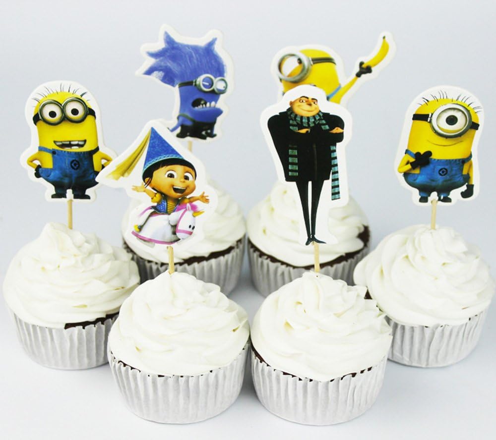 Minions Cupcake Toppers Party Pack for 24 Cupcakes